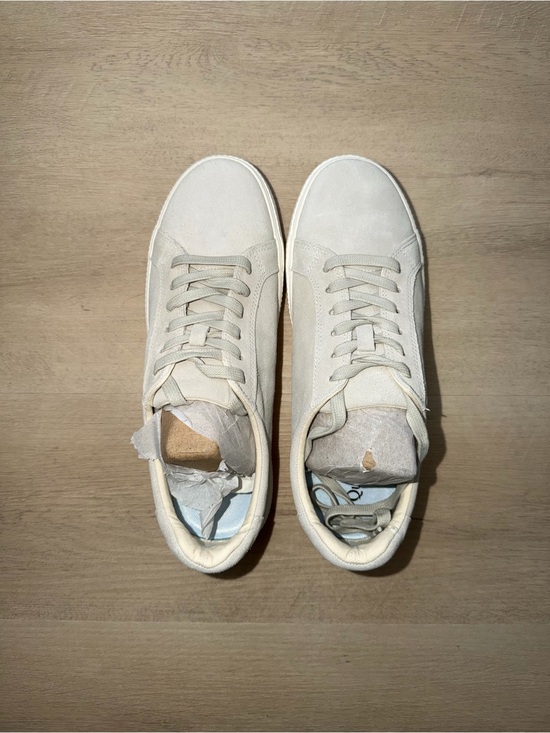 Quince Shoes - Quince Italian Suede Everyday Sneaker, Almond, 11